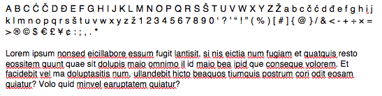 image of alphabet in helvetica font