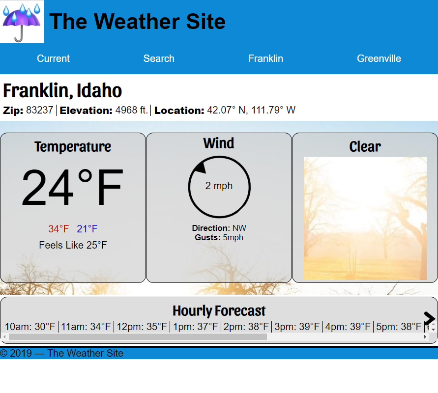 example of a computer screen with website